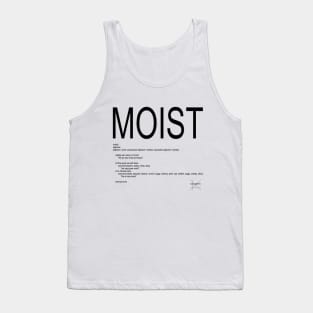 "MOIST" black Tank Top